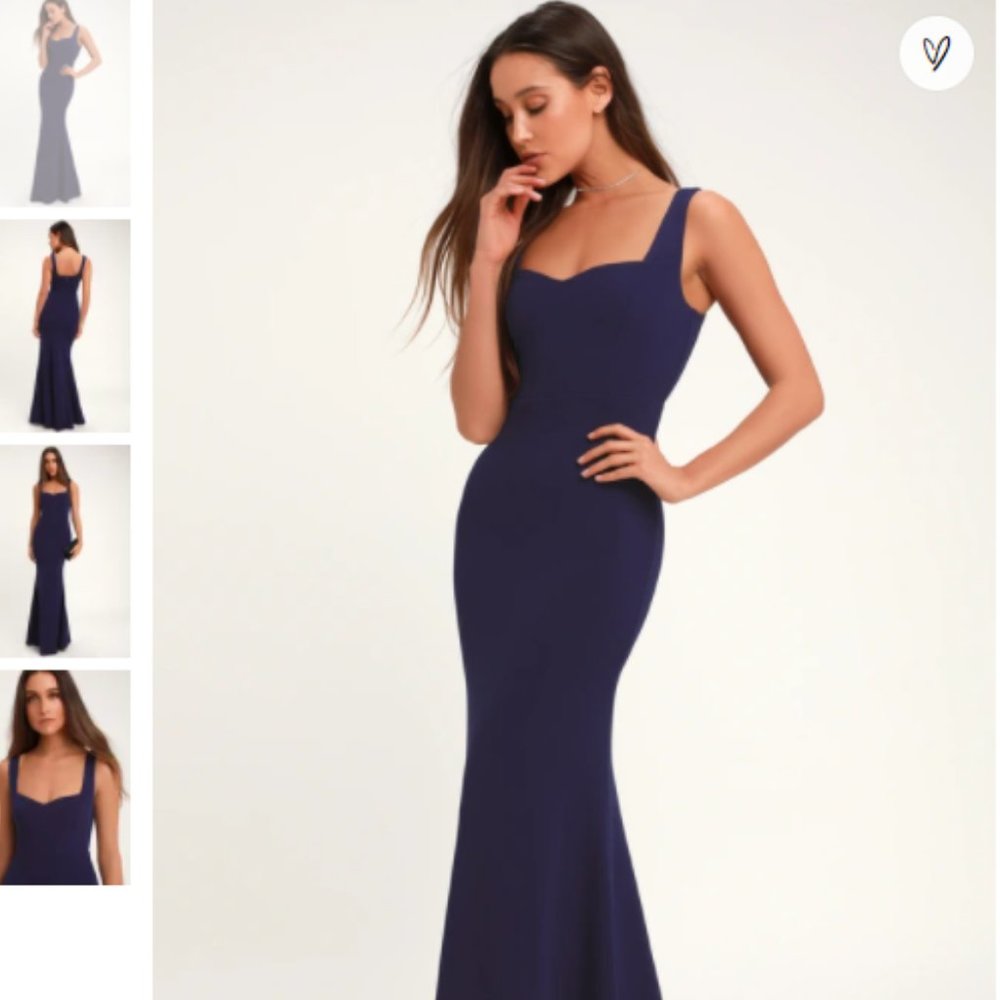 Lulu's Sweetest Thing Navy Blue Maxie Dress